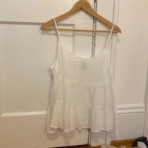 flowy white tank